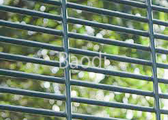 Anti pannello del reticolato di saldatura di salita, recinzione rivestita di sicurezza del cavo della polvere verde