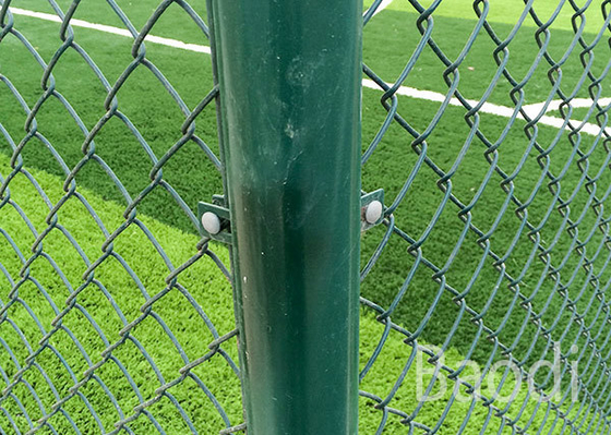 Recinti della maglia del collegamento a catena del ciclone di colore verde cavo di 4mm - di 1.5mm imballato in rotolo