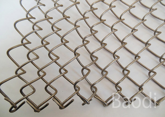 Modello galvanizzato del diamante del recinto della maglia del collegamento a catena del acciaio al carbonio con la posta rotonda del metallo
