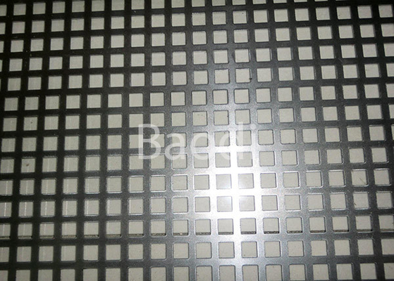 Lamina di metallo perforata galvanizzata elettrotipia con il modello di foro quadrato, piatto d'acciaio perforato
