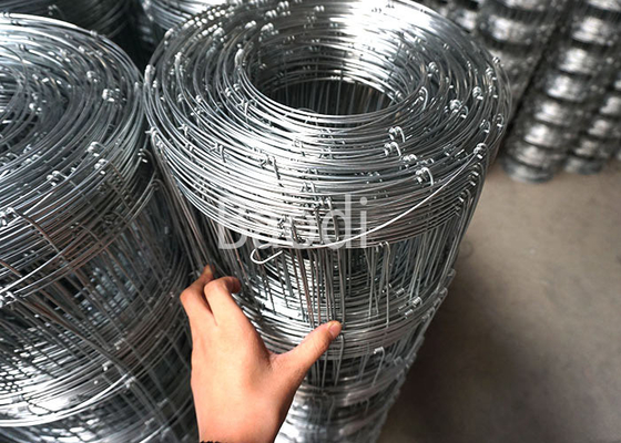 Recinto tessuto galvanizzato Rolls 6" del giacimento del nastro metallico recinzione agricola dello spazio del foro della maglia