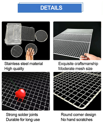 260 / 300mm Lunghezza Barbecue Wire Mesh e BBQ Mesh Strumenti da cucina con griglie in acciaio inossidabile