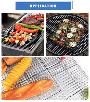 260 / 300mm Lunghezza Barbecue Wire Mesh e BBQ Mesh Strumenti da cucina con griglie in acciaio inossidabile