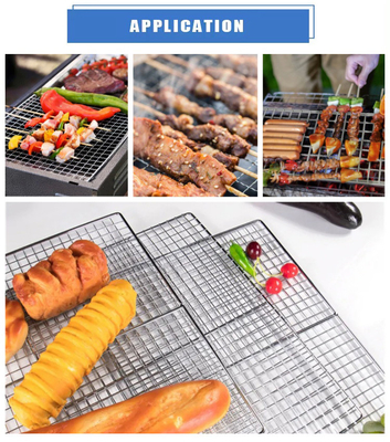 Piano tessuto Barbecue resistente Wire Rack Grill Rack Lunghezza 260 / 300mm Opzione migliore per barbecue e cottura all' aperto