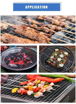 Cucina / Formaggio / Barbecue Barbecue portabile e riutilizzabile Barbecue Wire Mesh per avventure all'aperto 15-100cm Panello rettangolare Lunghezza