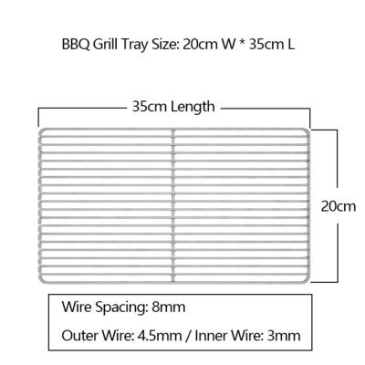 Inner Wire 3mm Stylish Grilling Net Aggiorna il tuo barbecue in cortile con resistenza al calore e capacità di 1 kg
