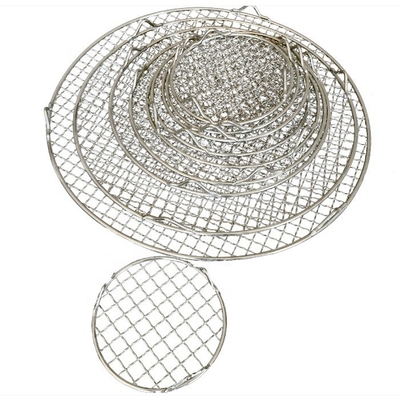 Griglia di cottura a griglia a forma di buco quadrato anche cucina con distribuzione del calore ottimizzata e diametro del pannello rotondo 13-60 cm
