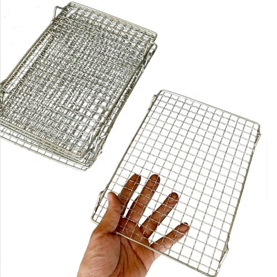 Migliorare l'aspetto estetico con barbecue in acciaio strato crimped Rack Rectangular Panello Lunghezza 15-100cm e mesh Tipo di accessorio