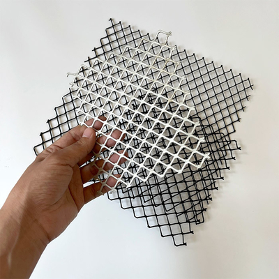 Servizio di lavorazione dello schermo fori decorativi a forma di diamante piatto in alluminio rete metallica espansa per facciate del soffitto