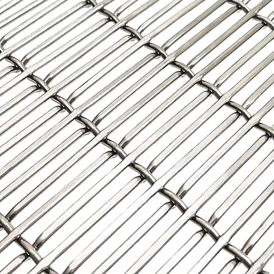 Max 36m lunghezza durevole Decorative Crimped Wire Mesh per applicazioni eleganti Area di apertura 59%