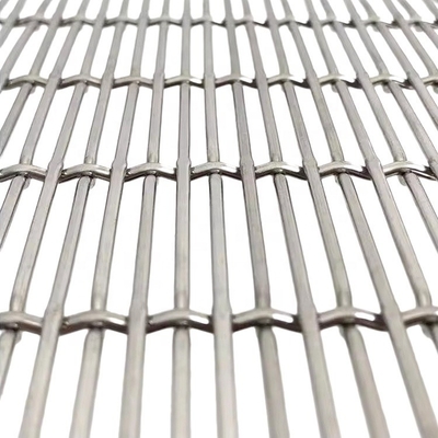 Max 36m lunghezza durevole Decorative Crimped Wire Mesh per applicazioni eleganti Area di apertura 59%