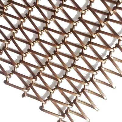 Spazi interni Modern Eleganza Architettonica pannelli di maglia di filo realizzati in rame e ottone con 69,6% di superficie aperta