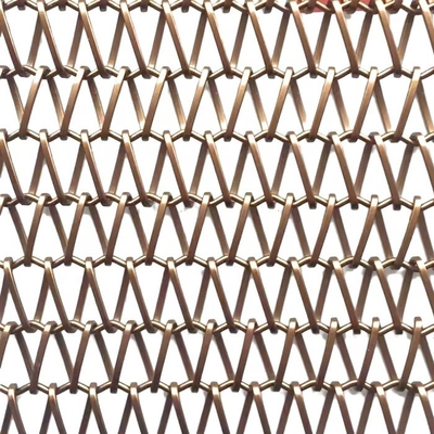 Spazi interni Modern Eleganza Architettonica pannelli di maglia di filo realizzati in rame e ottone con 69,6% di superficie aperta