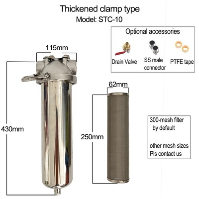 Sistema di filtrazione domestica eco-compatibile Purificatore d'acqua in acciaio inossidabile con portata di 8000L/h in imballaggio a scatola ondulata
