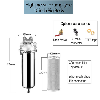 Sistema di filtrazione in acciaio inossidabile per gusto puro e salute Applicabile Pressione dell'acqua 0.1-0.8MPa Flusso di acqua purificata 15000L/H