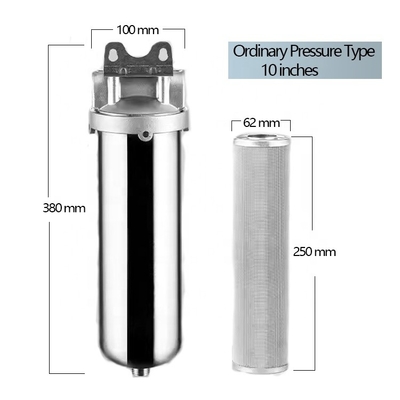 Prefiltro modulare in acciaio inossidabile a flusso lunghezza cartuccia filtro da 10&quot; per SS304/SS316 e tipo di pressione ordinaria