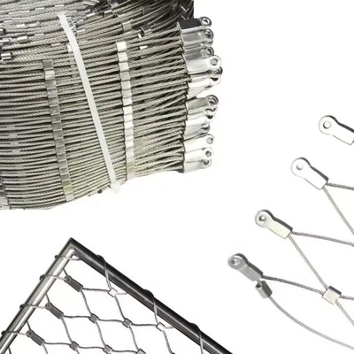 Rete di sicurezza di filo di acciaio in acciaio inossidabile 304 Ideale per impianti di arrampicata Griglia Dimensioni da 20 mm a 200 mm Ferrule duratura stile tessuto