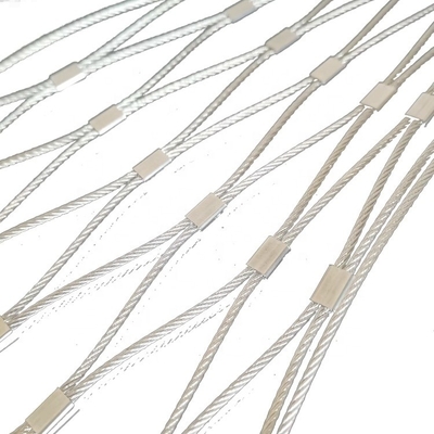 Rete di sicurezza di filo di acciaio in acciaio inossidabile 304 Ideale per impianti di arrampicata Griglia Dimensioni da 20 mm a 200 mm Ferrule duratura stile tessuto