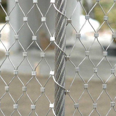 Balustrade Protezione Maglia Ferrule Stile Flessibile Stainless Steel Wire Rope Animal Enclosure Mesh