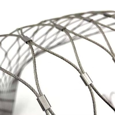 Balustrade Protezione Maglia Ferrule Stile Flessibile Stainless Steel Wire Rope Animal Enclosure Mesh