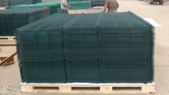 Fence a maglia di filo di ferro con rivestimento in PVC verde diretto 3D curvo