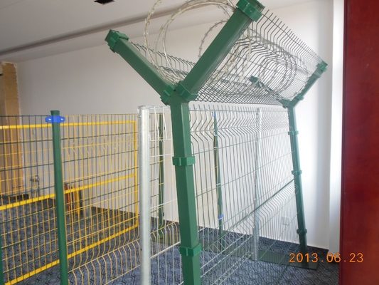 Fence a maglia di filo di ferro con rivestimento in PVC verde diretto 3D curvo