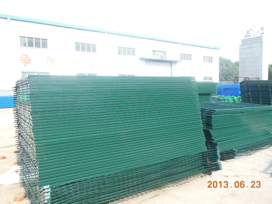 Fence a maglia di filo di ferro con rivestimento in PVC verde diretto 3D curvo