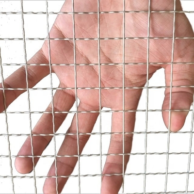 Twill Weave Protecting Mesh Custom Size Woven Grill Netting Galvanizzato Marino Crimped Wire Mesh per Scala