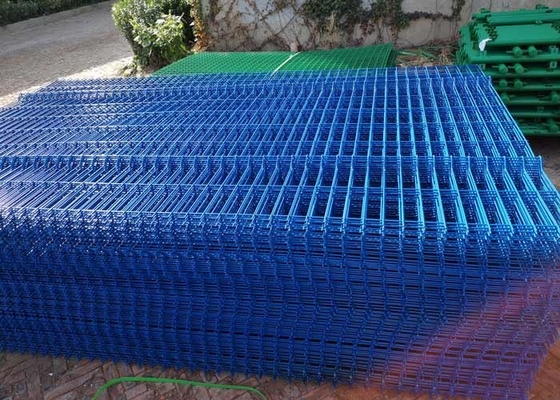spruzzatura quadrata di Mesh Fence Welded Blue Powder del filo di acciaio della posta di 50x100mm